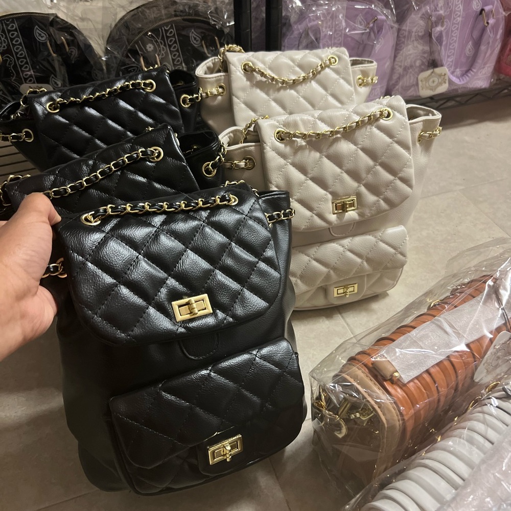 Black Mini Classy Lady Backpack